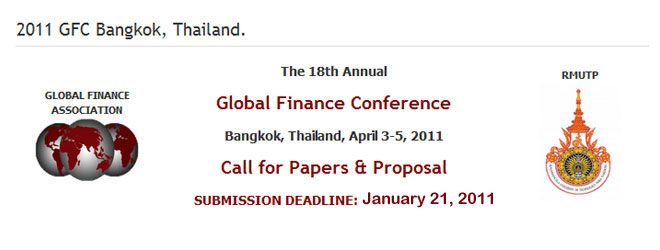 2011 Global Finance Conference Bangkok, Thailand.
