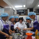 บรรยากาศการฝึกอบรมสาขาธุรกิจอาหารไทยและขนมไทย